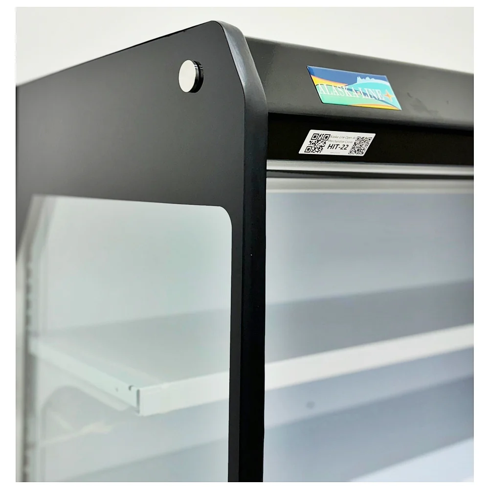 Alaska-Line 101'' Open Air Merchandise Floor Display Cooler w/ Curtain Remote or Self Contain HIT-22 - Image 4