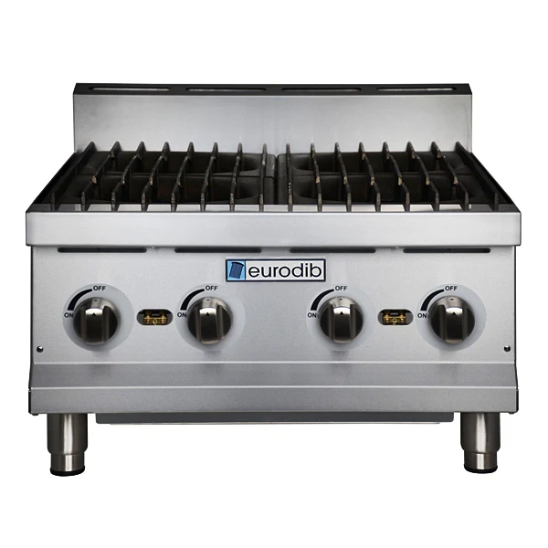 24'' Eurodib Commercial Hot Plate Natural Gas/Propane HP424
