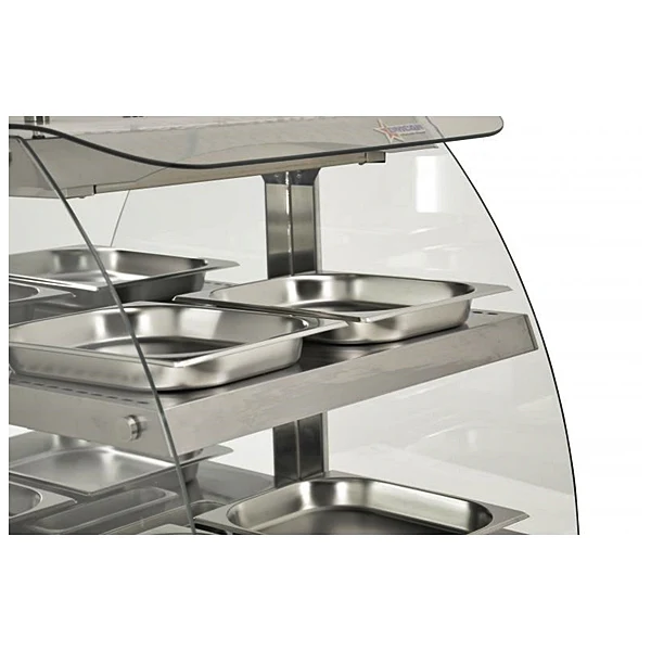 25'' Omcan Double Shelf Full Service Heated Display Case 100L Capacity, 43121 - Image 4