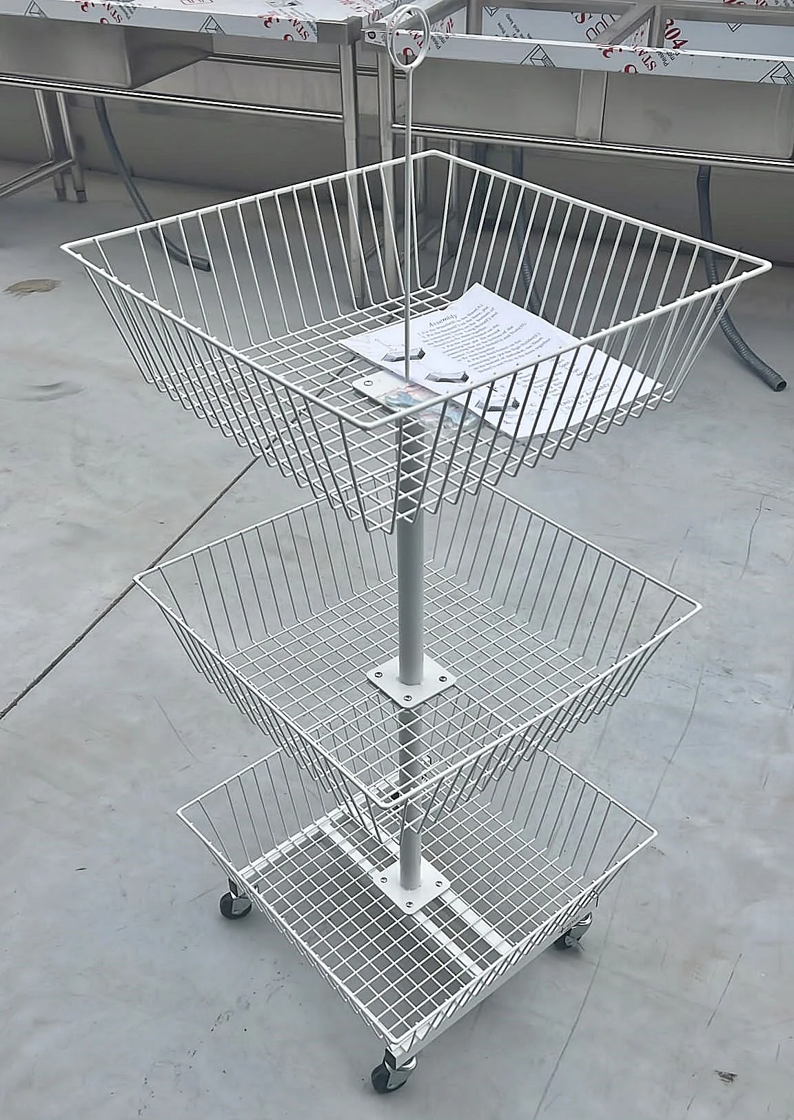 3 Tier Square Basket Display HBR-3092 - Image 4