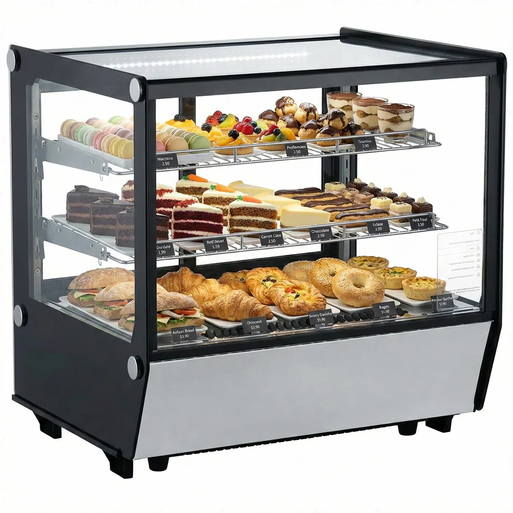 36'' CHEF Refrigerated Countertop Display Case Rectangle - LISA-90R