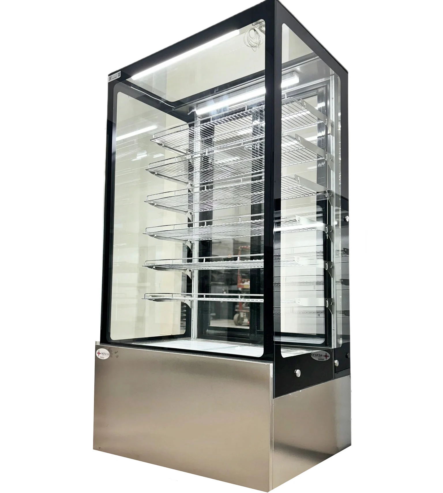 36'' CHEF Pastry Display Warmer Square Glass Black HD-906S - Image 2