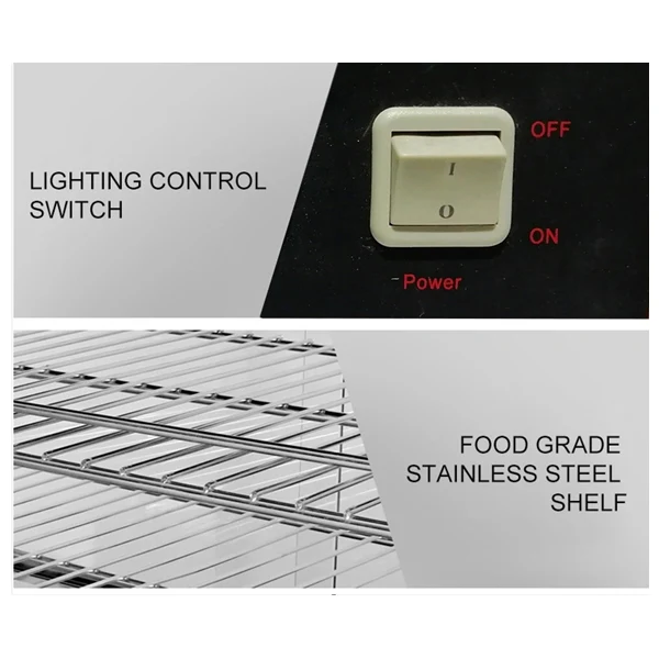 37" CHEF Curved Glass Countertop Display Warmer JI-109 - Image 4