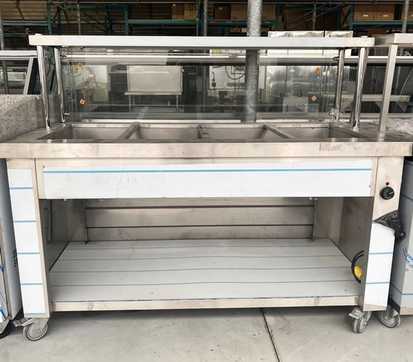 59" CHEF Electric Steam Table with Sneeze Guard SIN4C - Image 3