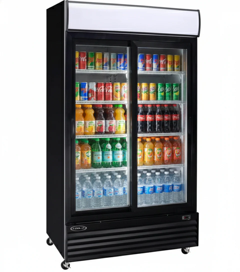44" Kool-It Double Sliding Glass Door Display Cooler - 31 Cu. Ft. KSM-36