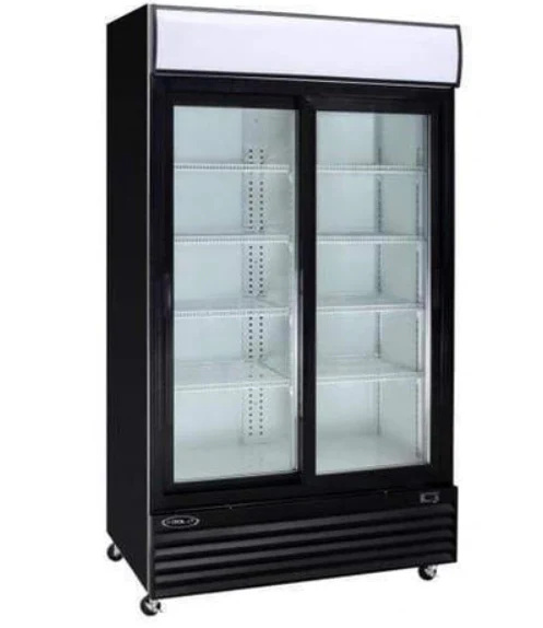 44" Kool-It Double Sliding Glass Door Display Cooler - 31 Cu. Ft. KSM-36 - Image 2