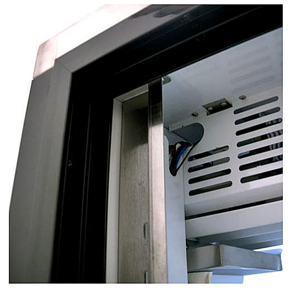 47" Omcan Refrigerated Floor Showcase with Black Coated Steel Exterior 50077 - Image 4