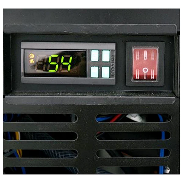 47" Omcan Refrigerated Floor Showcase with Black Coated Steel Exterior 50077 - Image 5