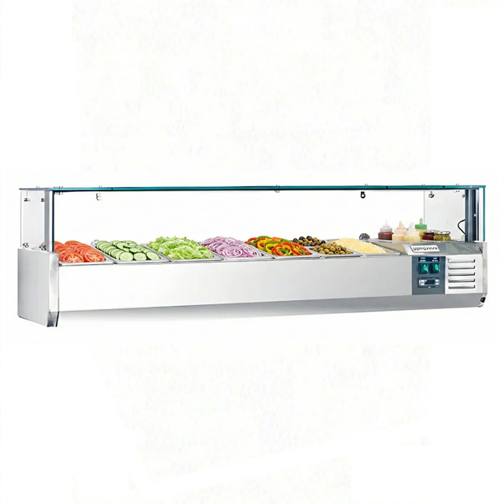 48" CHEF Refrigerated Countertop Topping Rail VRXH-1200/380