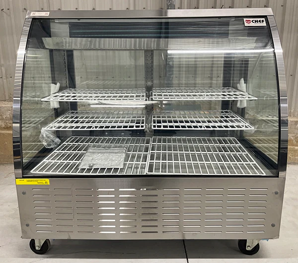 48'' CHEF Stainless Steel Curved Display Cooler 18 Cu.Ft - STD-4832-S - Image 4