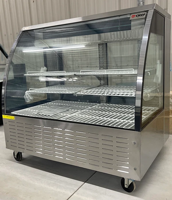 48'' CHEF Stainless Steel Curved Display Cooler 18 Cu.Ft - STD-4832-S - Image 5