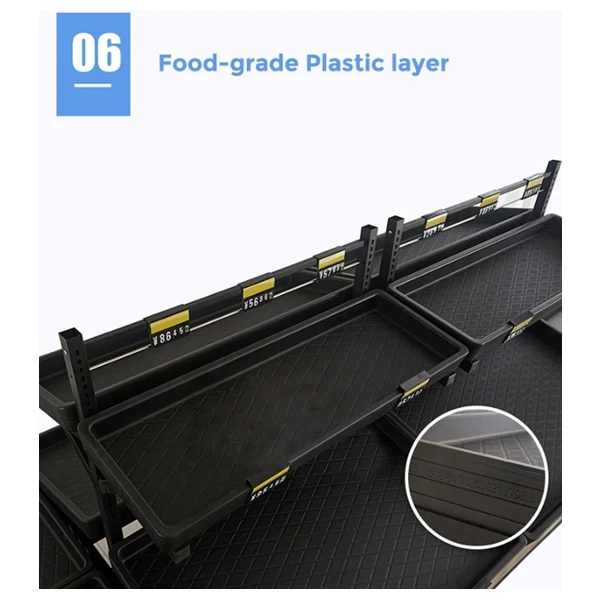 48'' Plastic Tray Single Side Fruit & Vegetable Rack HBR-3088 - Image 7