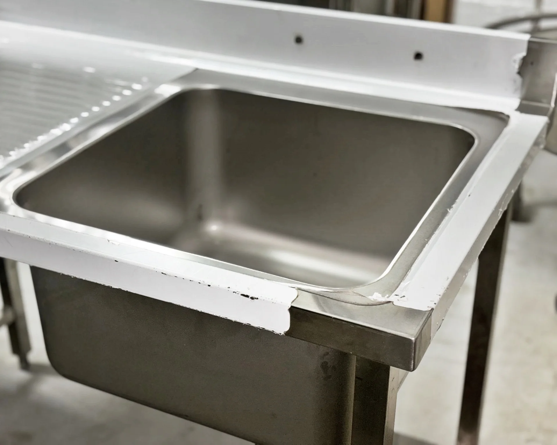 48'' Stainless Steel One Compartment & Left Drainboard Sink ZZ-DXY-1260 - Image 2