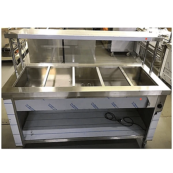 72" CHEF Five-Pan Electric Steam Table With Sneeze Guard SIN5C