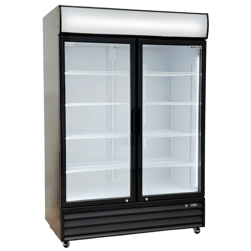 Alaska-Line 52" Two Swing Glass Door Cooler 38.3 Cu.Ft., HIT-802 - Image 3