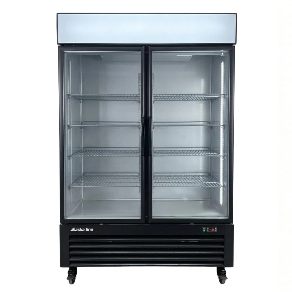 54'' Alaska Line Glass Double Door Freezer HIT-424 - Image 3