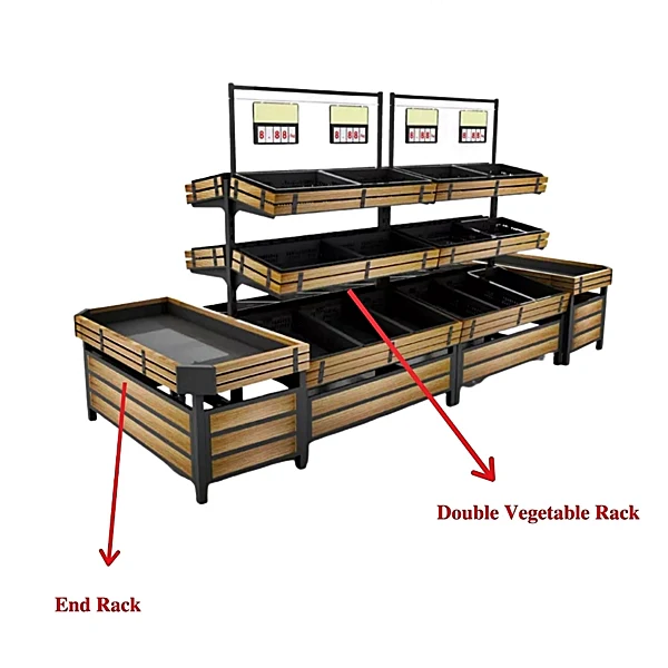 48" Double Side Vegetable & Fruit Rack HBR-3000 - Image 6