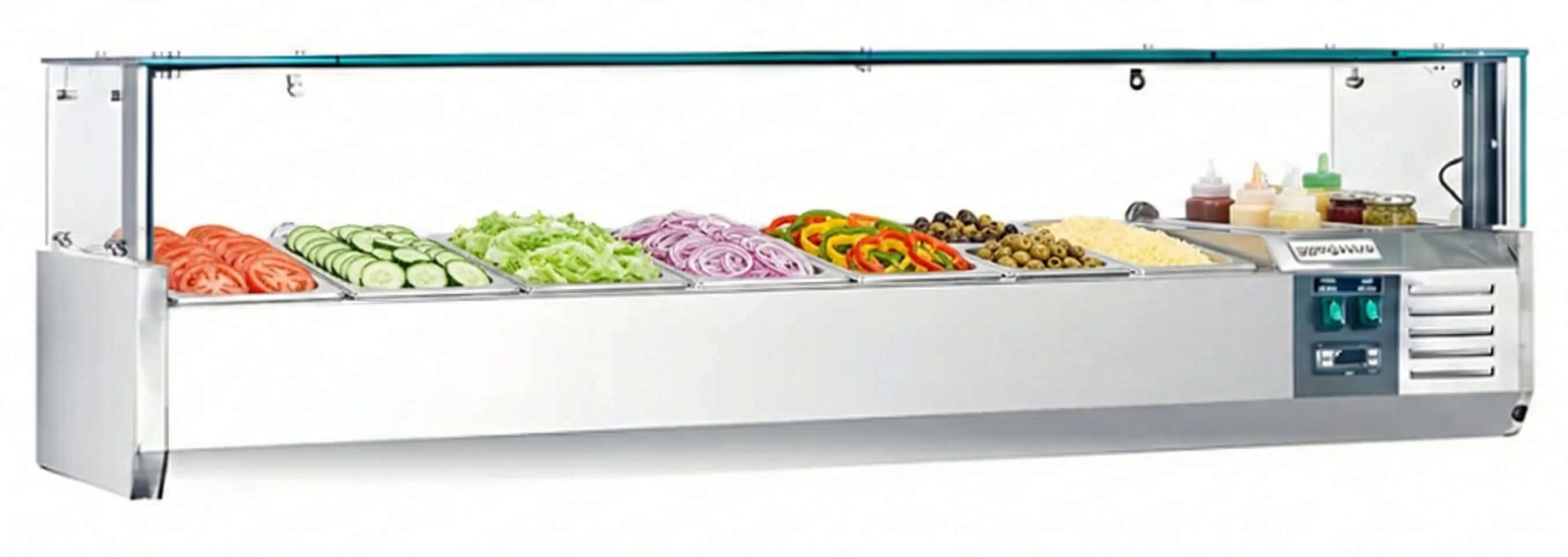 60" CHEF Refrigerated Countertop Topping Rail VRXH-1500/380