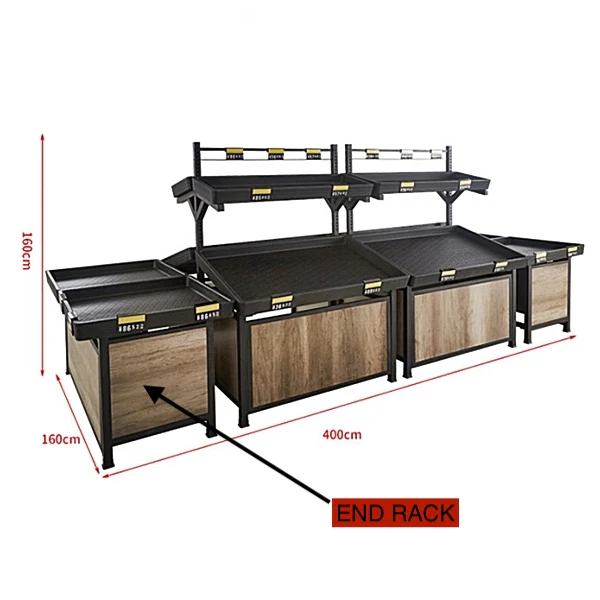 63'' Plastic Tray Vegetable End Rack HBR-3089 - Image 3