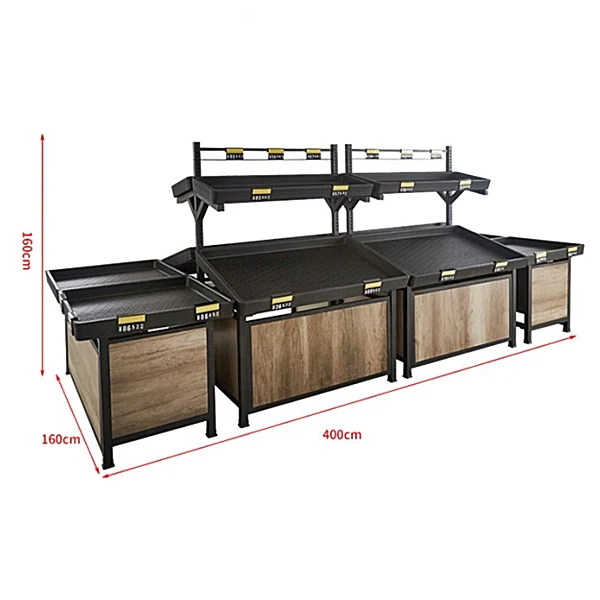 63'' Plastic Tray Vegetable End Rack HBR-3089 - Image 4