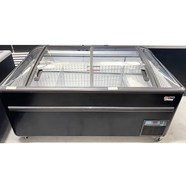 72'' CHEF Combined Island Freezer with Sliding Glass Top CQS-18D - Image 14