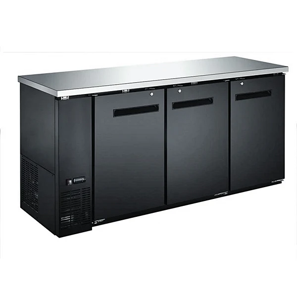 73" Omcan Solid 3 Door Bottle Cooler 19.6 Cu. Ft. 50061