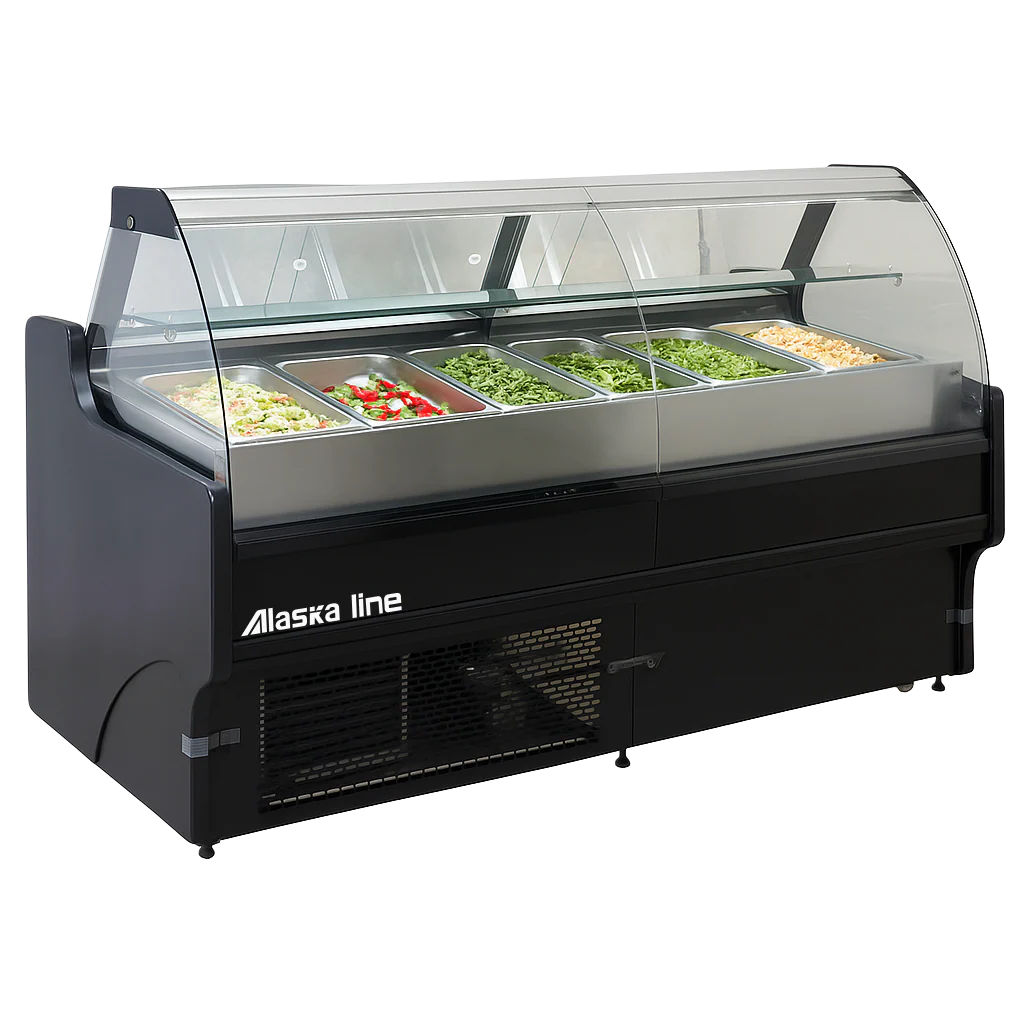 77'' Alaska-Line Salad Prep Table with Storage & GN Pan HIT-37 - Image 2
