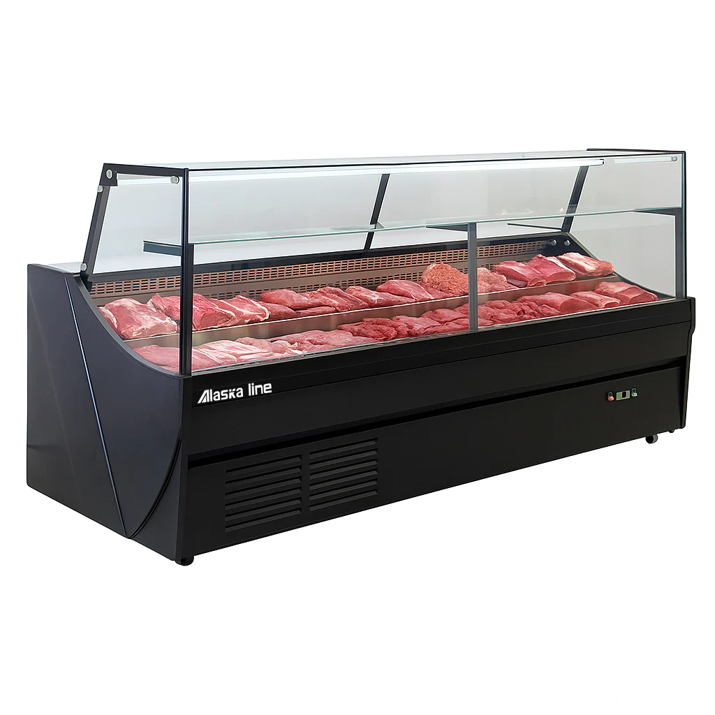 97'' Alaska-Line Square Deli Meat Showcase Cooler with Storage HIT-818 - Image 2