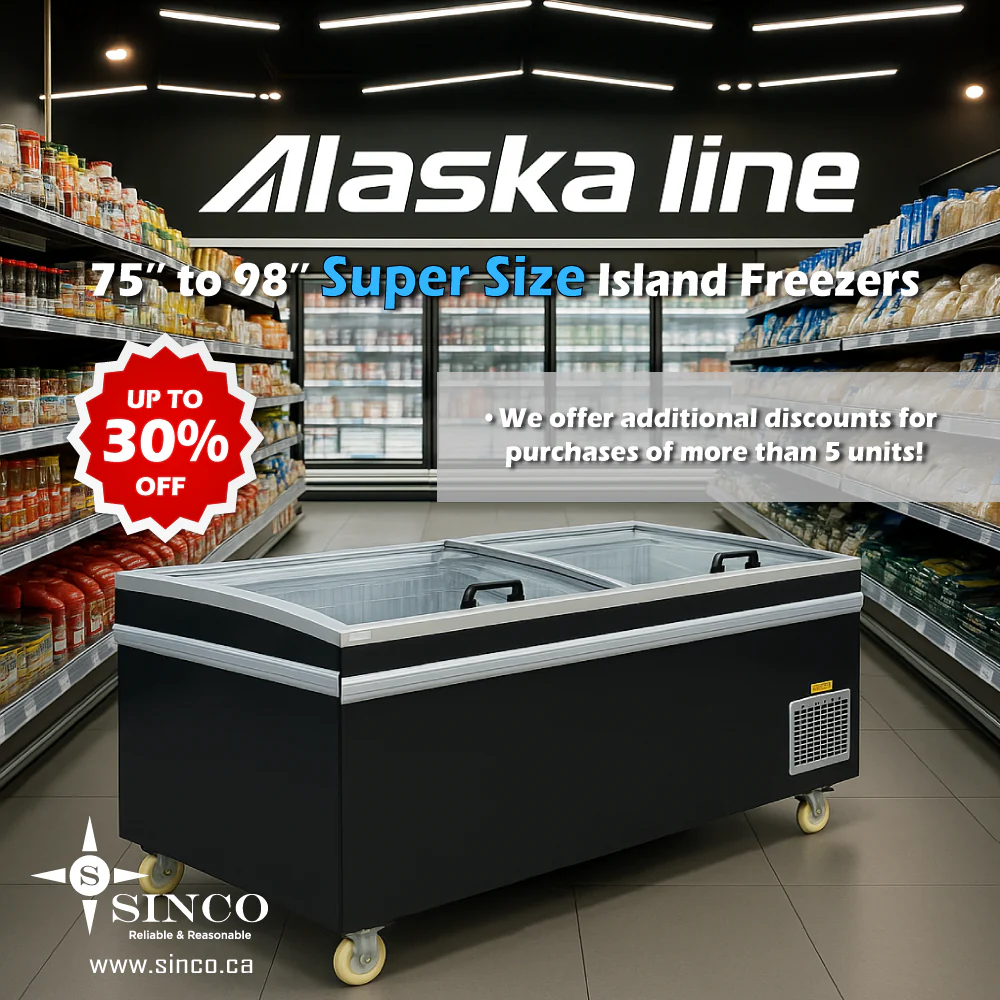 Alaska-Line 75'' Island Chest Freezer Supermarket Style Super Size 28 Cu.Ft. Capacity, HIT-600 - Image 3