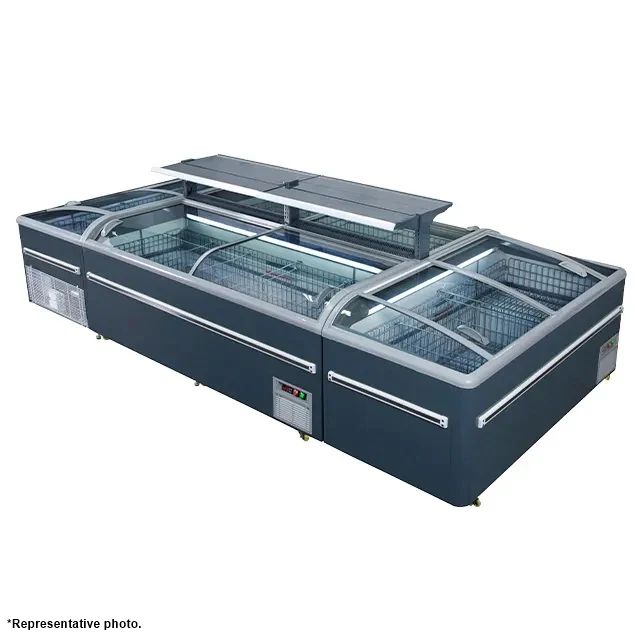 99'' CHEF Combined Island Freezer End Unit With Sliding Glass Top CQS-25L - Image 3