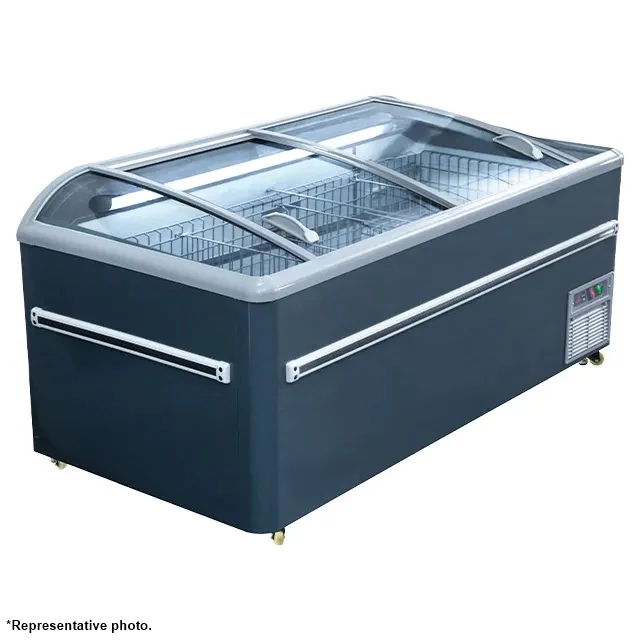 99'' CHEF Combined Island Freezer End Unit With Sliding Glass Top CQS-25L - Image 4