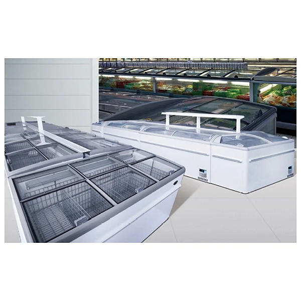 99'' CHEF Combined Island Freezer End Unit With Sliding Glass Top CQS-25L - Image 6