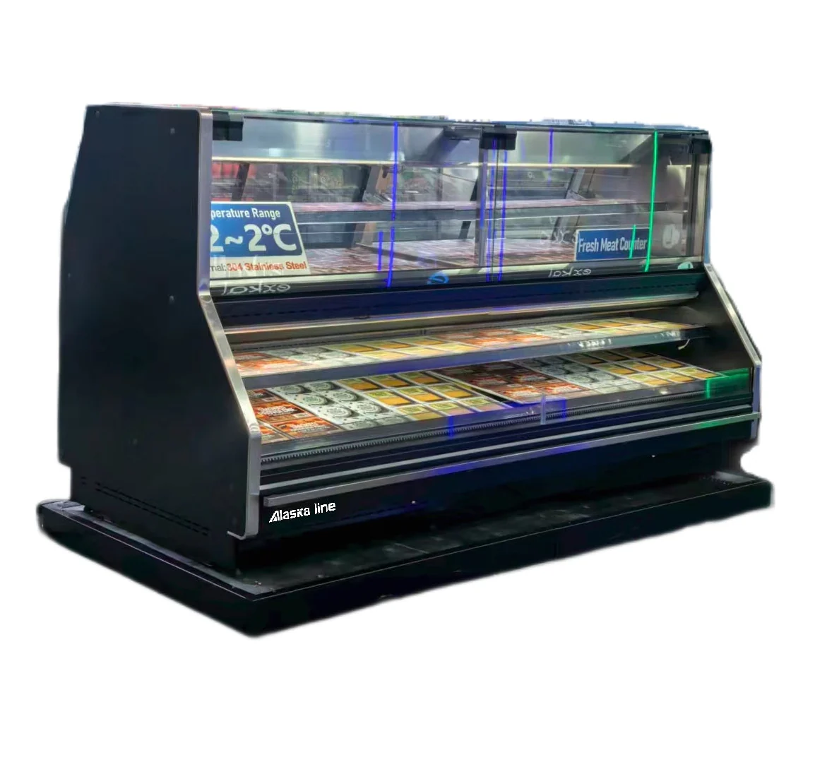 Alaska Line 73'' Remote Gravity Coil Meat Case Grab and Go Cooler HIT-1577 - Image 4
