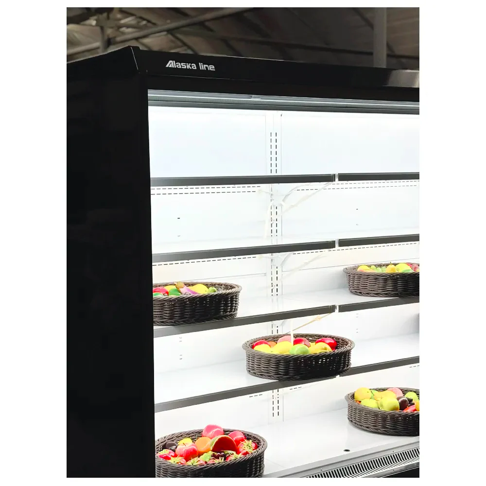Alaska-Line 202'' - 16Ft. Open Air Merchandise Floor Display Cooler w/ Curtain Remote or Self Contain HIT-1572 - Image 4