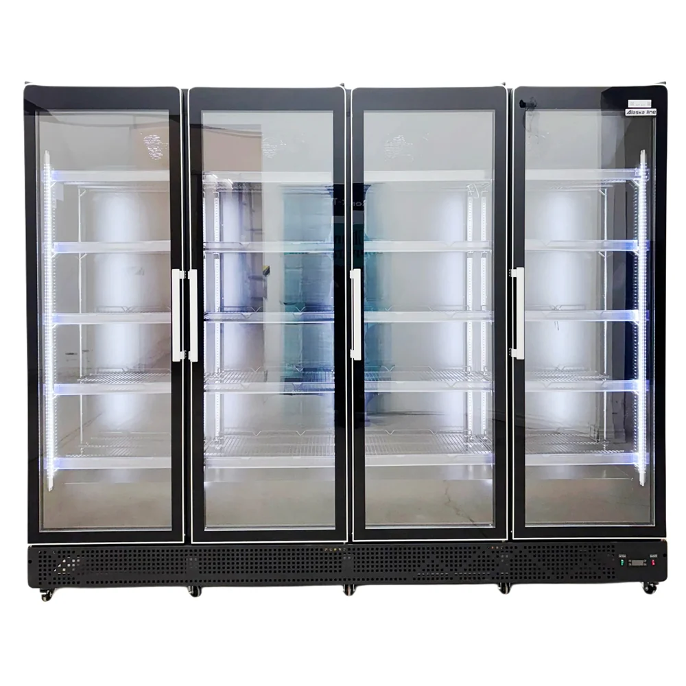 Alaska-Line Commercial Glass Door Display Refrigerator 4 Swing Door HIT-344H - Image 3