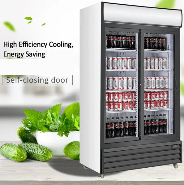 Alaska-Line 52'' Double Sliding Glass Door Cooler - 38.3 Cu.Ft. HIT-801 - Image 3