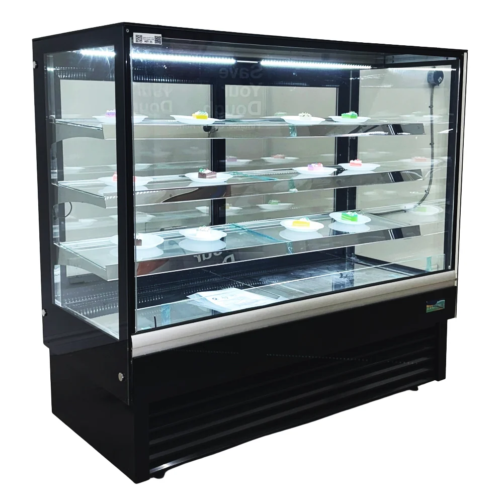 Alaska-Line 60'' Rectangle Glass Pastry Display Cooler - HIT-31 - Image 2