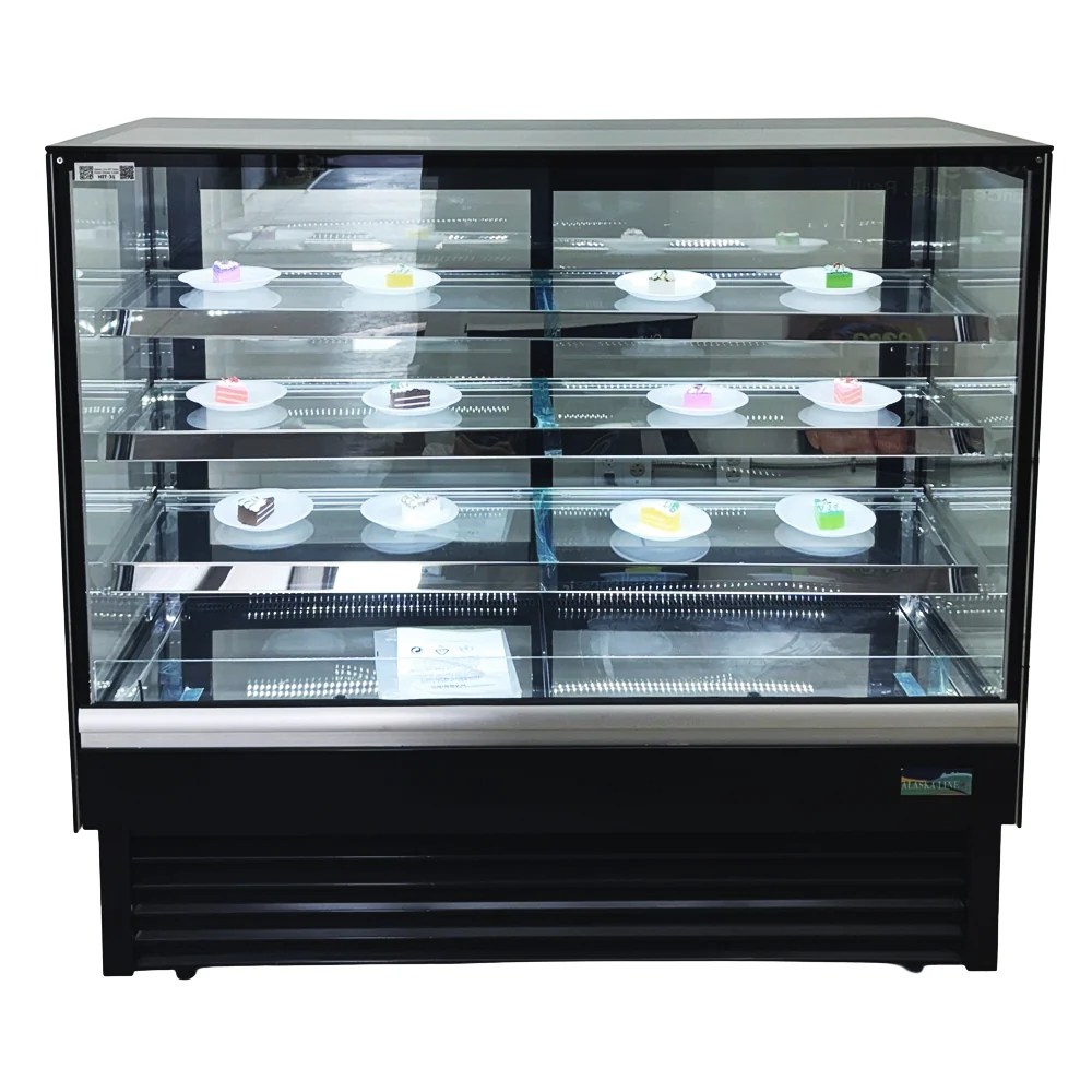 Alaska-Line 60'' Rectangle Glass Pastry Display Cooler - HIT-31 - Image 3