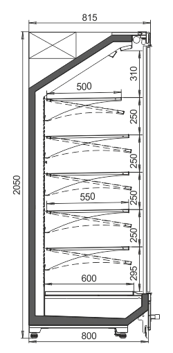 74'' Alaska-Line Multideck Glass Door Display Cooler HIT-149-3 - Image 4