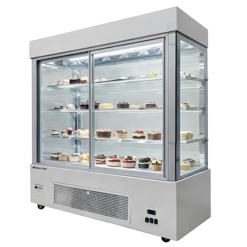 Alaska Line 70.8'' Upright Sliding Glass Door Beverage/Pastry Showcase Refrigerator HIT-421 - Image 3