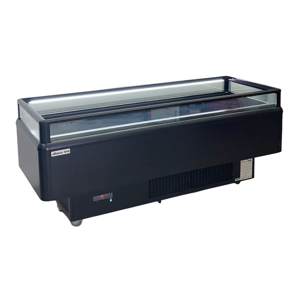 Alaska Line 82'' Dual Temperature Open Display Island Freezer, Cooler HIT-605 - Image 2