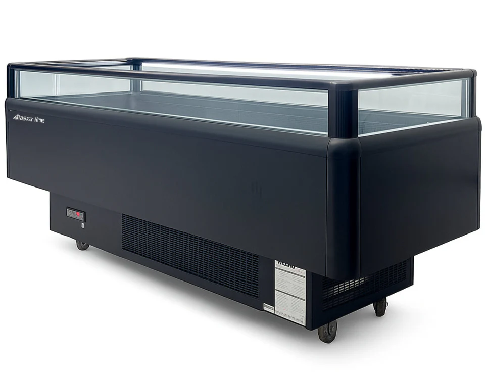 Alaska Line 96'' Dual Temperature Open Display Island Freezer, Cooler HIT-606 - Image 3