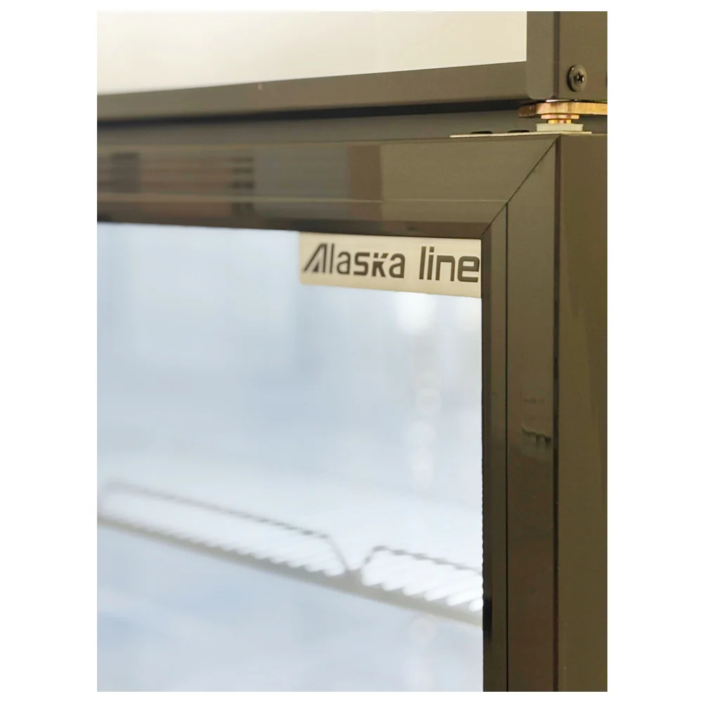 Alaska Line 53" Double Glass Door Freezer 49.4 Cu.Ft. Capacity with Black Frame HIT-800 - Image 10