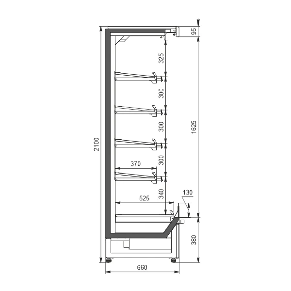 37'' Alaska-Line Heated Display Showcase HIT-105 - Image 4