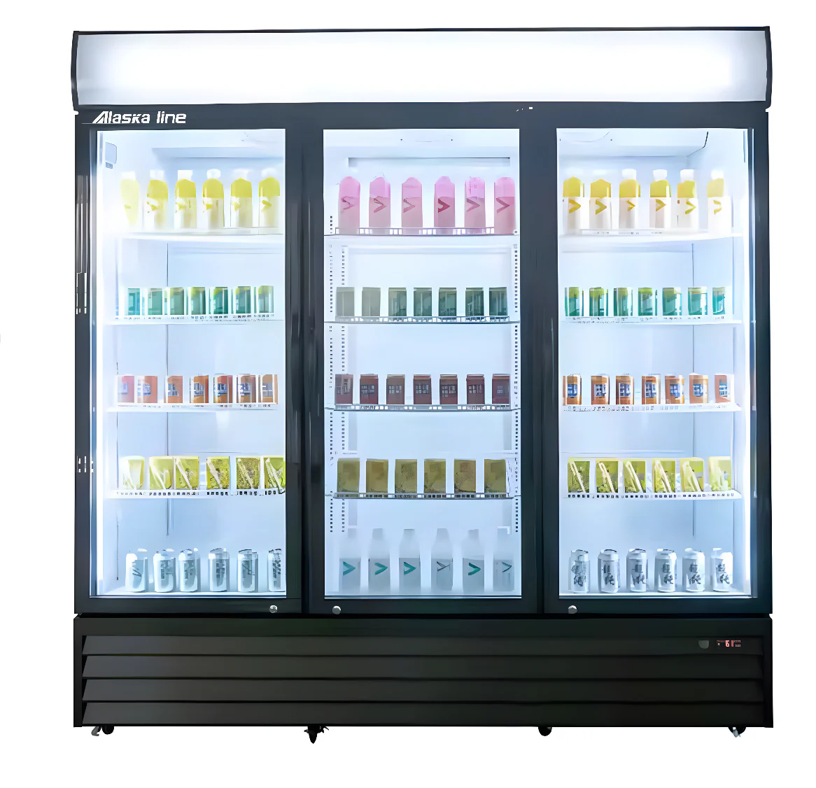 Alaska Line 78'' Three Glass Door Cooler 68.3 Cu.Ft. Capacity HIT-826