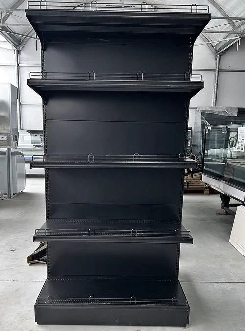 Black Single Side 4 Shelve + 1 Base Gondola, Heavy Duty Gondola Shelve HBR-3066B - Image 3