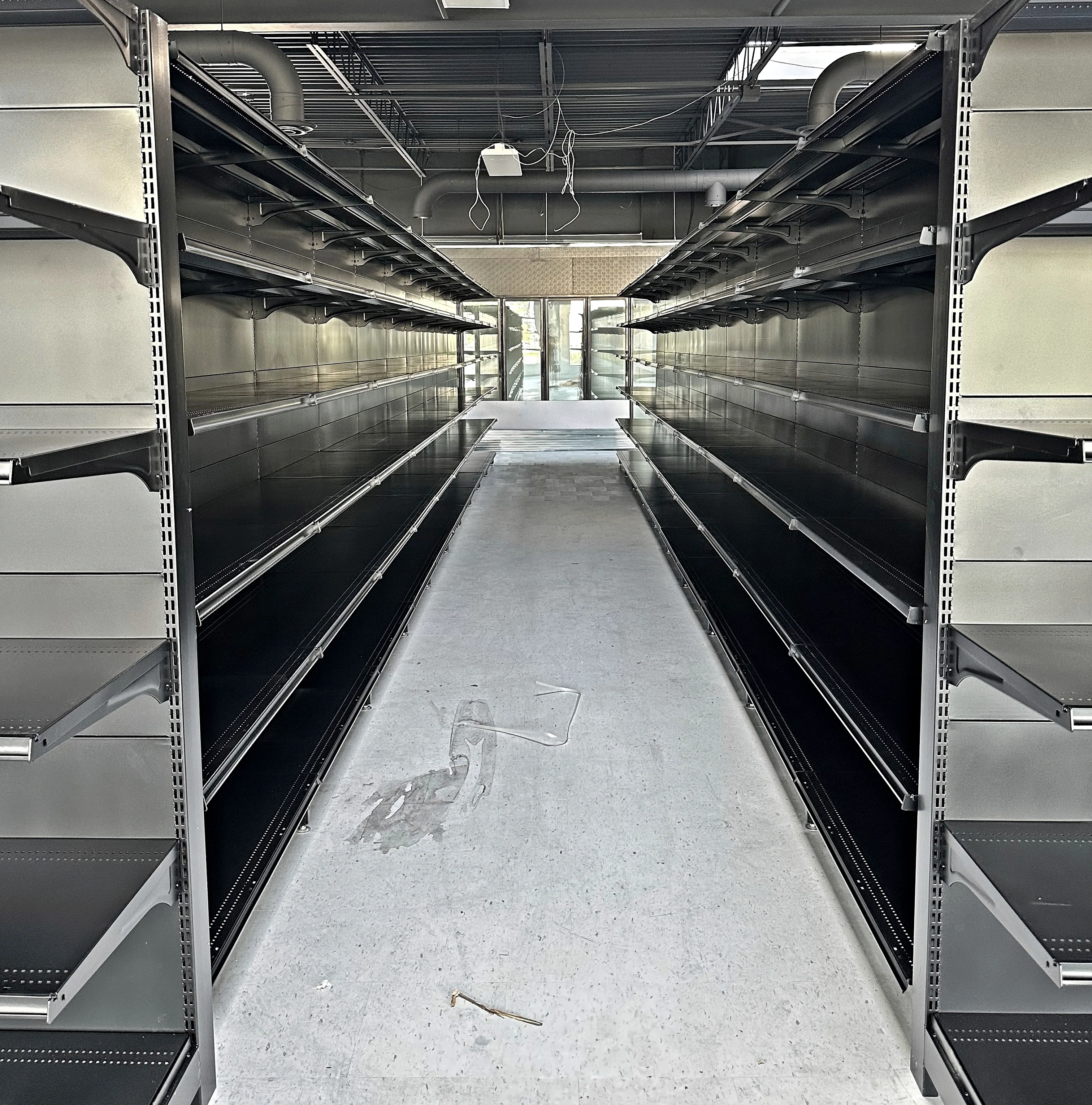 Black Double Sided 4 Shelve + 1 Base Gondola, Heavy Duty Supermarket Shelve HBR-3008B - Image 5