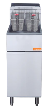 BRIKA Commercial Natural Gas Deep Fryer 40 lbs Oil Capacity 90 000 BTU BFR-40