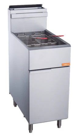 BRIKA Commercial Natural Gas Deep Fryer 50 lbs Oil Capacity 120000 BTU BRF-50