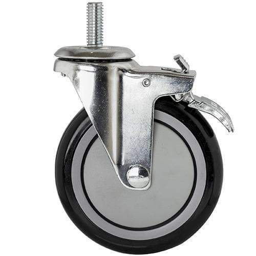 Casters For Wire Shelving (Set of 4) - Rubber & Polyurethane Options - Image 2